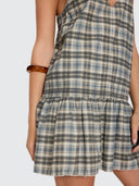 THRILLS DESERT REVERB AVERY MINI DRESS - DUSTY BLUE