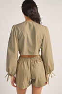 DESI BLOUSON TOP - SAGE
