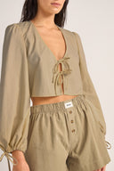 DESI BLOUSON TOP - SAGE