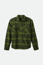 BRIXTON BOWERY HEAVY WEIGHT L/S FLANNEL - CYPRESS GREEN/BLACK