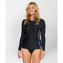 O'NEILL BAHIA 1/4 ZIP LONG SLEEVE RASH VEST - TROPIC TEXTA