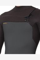 O'NEILL HYPERFREAK CHEST ZIP FULL 3/2MM WETSUIT - GREY/RAVEN