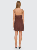 THRILLS ELIO BIAS MINI DRESS - COCOA