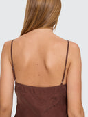 THRILLS ELIO BIAS MINI DRESS - COCOA