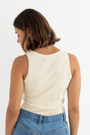 RHYTHM ESSENTIAL RIB TANK - NATURAL