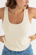 RHYTHM ESSENTIAL RIB TANK - NATURAL
