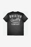 BRIXTON HUBAL HEAVY WEIGHT RELAXED TEE - BLACK CLASSIC