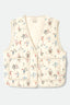 FIELD FLORAL QUILTED VEST - WHITECAP/HAZELNUT/DITSY FLORAL