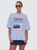 THRILLS FULL THROTTLE OVERSIZED TEE - PLACID BLUE
