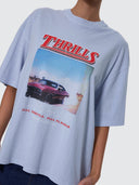 THRILLS FULL THROTTLE OVERSIZED TEE - PLACID BLUE