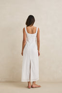 RHYTHM GIGI GATHERED MAXI DRESS - WHITE