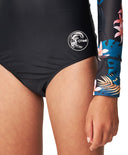 O'NEILL GIRLS BAHIA LYCRA BACK ZIP LONG SLEEVE SURFSUIT - BALMY NIGHTS