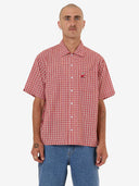 WORSHIP GLAZED AND CONFUSED SHORT SLEEVE SHIRT - CHERRY RED