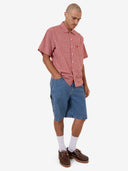 WORSHIP GLAZED AND CONFUSED SHORT SLEEVE SHIRT - CHERRY RED