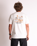 T&C GONE SURFING TEE - NATURAL