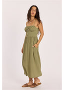 SISSTR GOOD TIMES WOVEN DRESS - SEAWEED