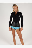 INNER RELM HIPSHAKER FRONT ZIP VEST - BLACK