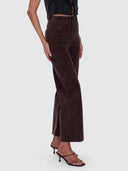 THRILLS HOLLY HIGH RISE STRETCH WIDE CORD PANT - BITTER CHOCOLATE