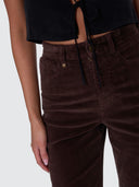 THRILLS HOLLY HIGH RISE STRETCH WIDE CORD PANT - BITTER CHOCOLATE