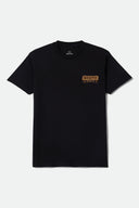 BRIXTON HUTCHINS SHORT SLEEVE STANDARD TEE - BLACK
