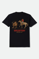 BRIXTON HUTCHINS SHORT SLEEVE STANDARD TEE - BLACK