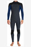 O'NEILL HYPERFREAK FIRE BACK ZIP FULL 3/2MM WETSUIT - GUNMETAL/BLACK/MARINE