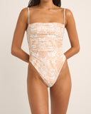 RHYTHM JEAN PAISLEY CROP TOP - VINTAGE WHITE