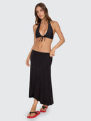 THRILLS JET TIE FRONT TALL TRI BIKINI TOP - BLACK