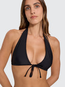 THRILLS JET TIE FRONT TALL TRI BIKINI TOP - BLACK