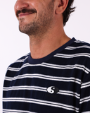 JIVE STRIPE TEE - NAVY