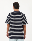 JIVE STRIPE TEE - NAVY