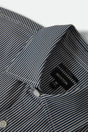 BRIXTON JOURNEY LIGHT WEIGHT LONG SLEEVE - NAVY/WHITE STRIPE