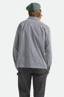 BRIXTON JOURNEY LIGHT WEIGHT LONG SLEEVE - NAVY/WHITE STRIPE