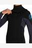 O'NEILL BOYS DEFENDER CHEST ZIP FULL 4/3MM WETSUIT - BLACK GUNMETAL