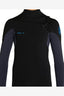 O'NEILL BOYS DEFENDER CHEST ZIP FULL 4/3MM WETSUIT - BLACK GUNMETAL