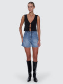 THRILLS KOKO HIGH RISE SHORT - DARKER DUST BLUE
