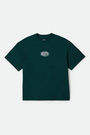 BRIXTON LARGO HW RELAXED TEE - DEEP EMERALD