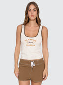 THRILLS LAST STOP SQUARE NECK TANK - HERITAGE WHITE