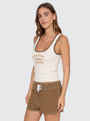 THRILLS LAST STOP SQUARE NECK TANK - HERITAGE WHITE