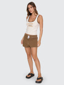 THRILLS LAST STOP SQUARE NECK TANK - HERITAGE WHITE