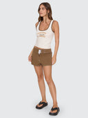 THRILLS LAST STOP SQUARE NECK TANK - HERITAGE WHITE