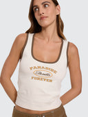THRILLS LAST STOP SQUARE NECK TANK - HERITAGE WHITE