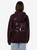 LIGHTEN UP COCOON PANEL HOOD - DEEP PLUM