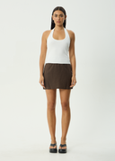 AFENDS LILO MINI SKIRT - COFFEE