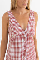 RHYTHM LOLA CHECK MINI DRESS - FIRE