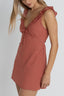 RHYTHM LOLA CHECK RUFFLE MINI DRESS - RED
