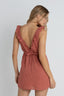 RHYTHM LOLA CHECK RUFFLE MINI DRESS - RED