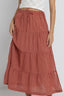 RHYTHM LOLA CHECK TIERED MAXI SKIRT - RED