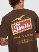 THRILLS MAKE EM TOUGH MERCH TEE - POSTAL BROWN