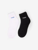 MINIMAL THRILLS 2 PACK SOCK - WHITE BLACK